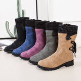 Women Winter Mid-Calf Snow Boots - WOMONA.COM