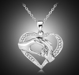 Mens 3 colors Black Chain Love Heart Necklaces for Couples - WOMONA.COM