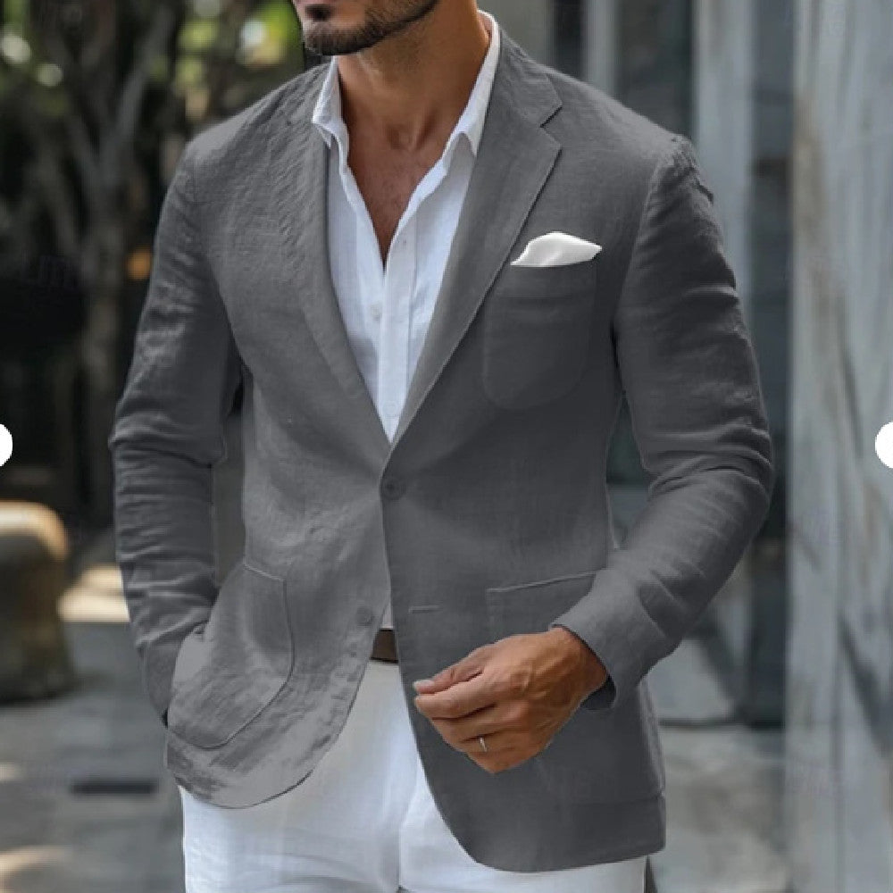 Men's Solid Single-Breasted Casual Blazer - product view 1