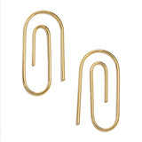 Paper clip female earrings - WOMONA.COM