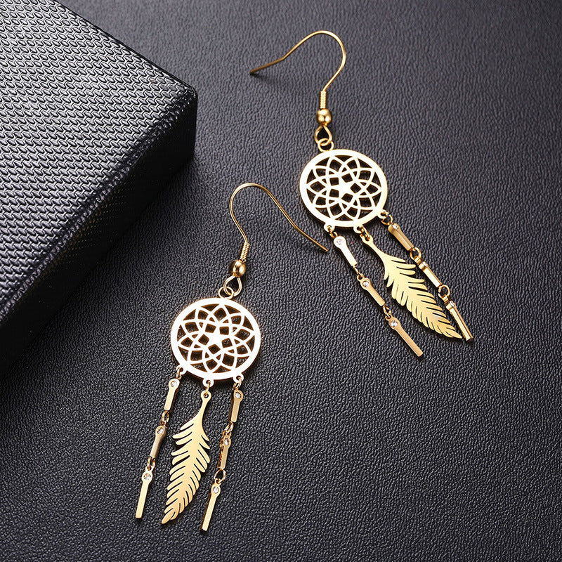 Dream Catcher Tassel Earrings - WOMONA.COM