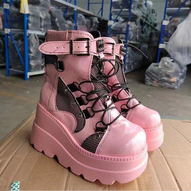 Platform Gothic Mid-calf Boots For Women Boots - WOMONA.COM