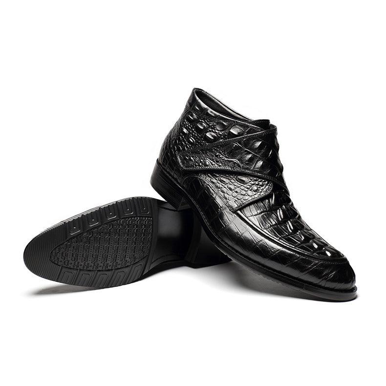 Fashion Solid Color British Business Short Boots Men - WOMONA.COM