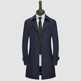 Slim handsome coat trench coat - WOMONA.COM