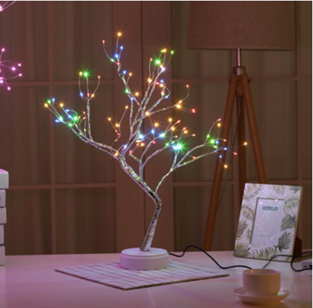 Christmas Decoration Night Light LED Pearl Tree Light Starry Touch Light - WOMONA.COM