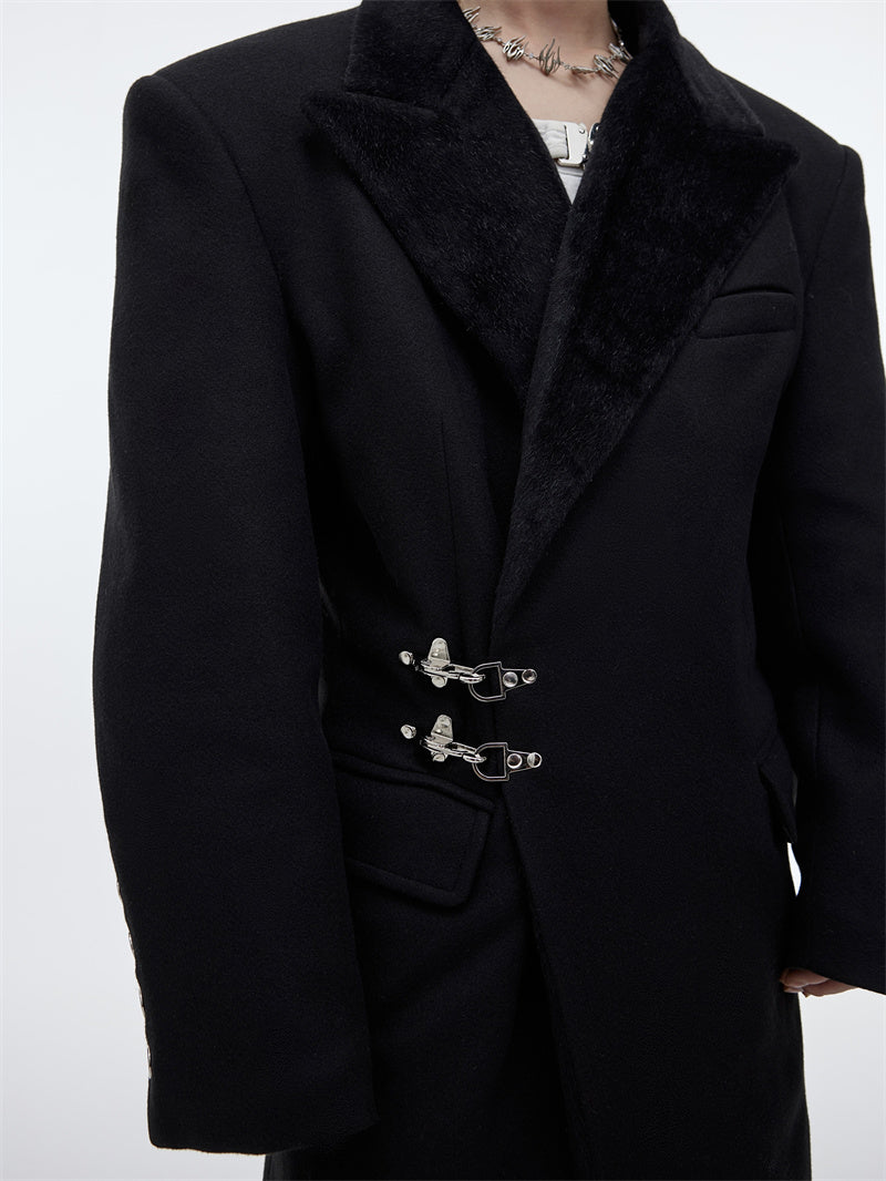 Men's Coat Design Feel Long Over The Knee Coat - WOMONA.COM