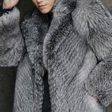 Men's Long Warm Mink Fur Coat - WOMONA.COM