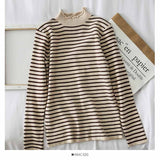 Sweaters Women Knitting Striped Student Elegant - WOMONA.COM