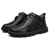 Men's Leather Boots Outdoor Casual Tooling Boots - WOMONA.COM