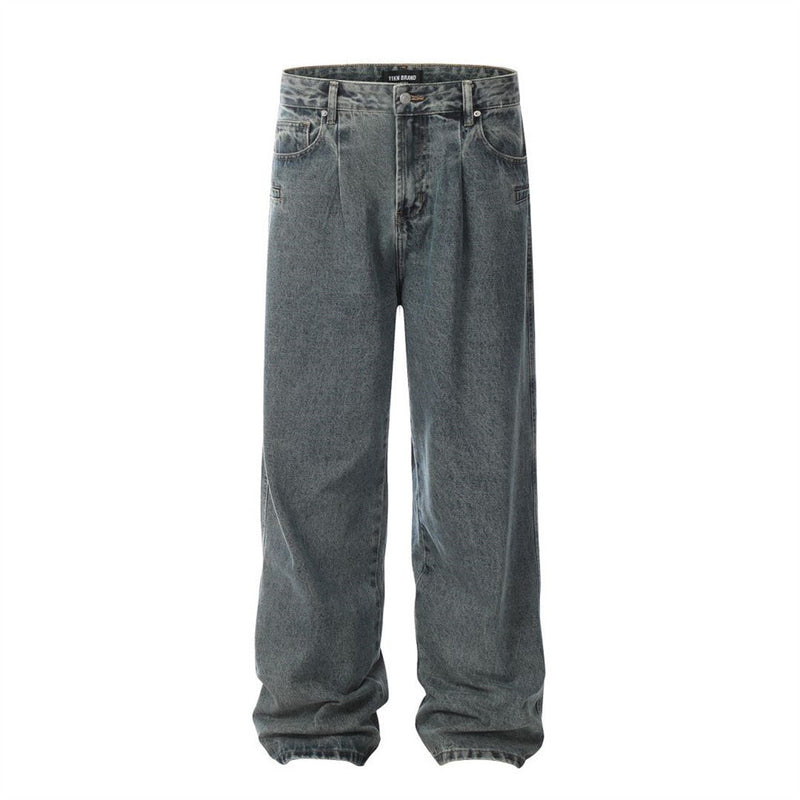 Distressed Washed Loose Jeans For Men - WOMONA.COM