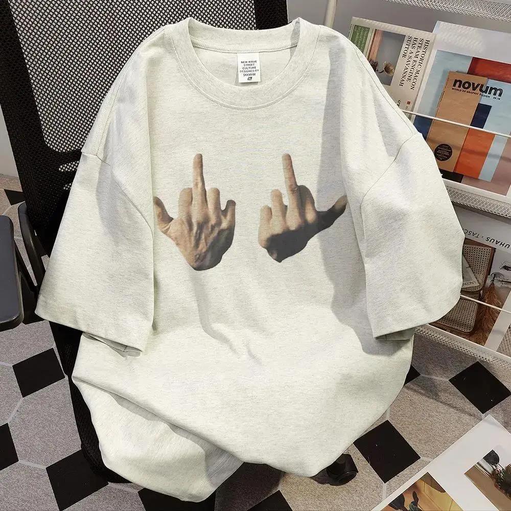 Friendly Gesture Printing Summer Short Sleeve - WOMONA.COM
