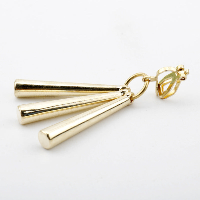 Long Drop Earrings Ear Clips - WOMONA.COM