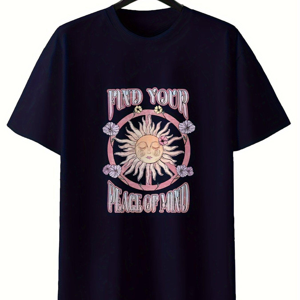 Round Neck Printed T-shirt - WOMONA.COM