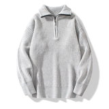 Fashion Half Cardigan Loose Sweater - WOMONA.COM