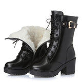 Leather Martin boots women - WOMONA.COM