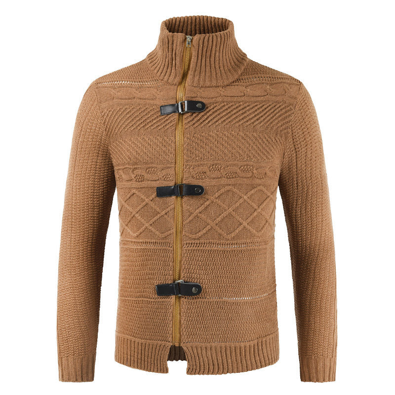 Men's zipper cardigan sweater men - WOMONA.COM