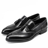 Business Casual Tassel Leather Shoes Men - WOMONA.COM