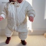 Baby Padded Quilted Kumpsuit Outing Clothes