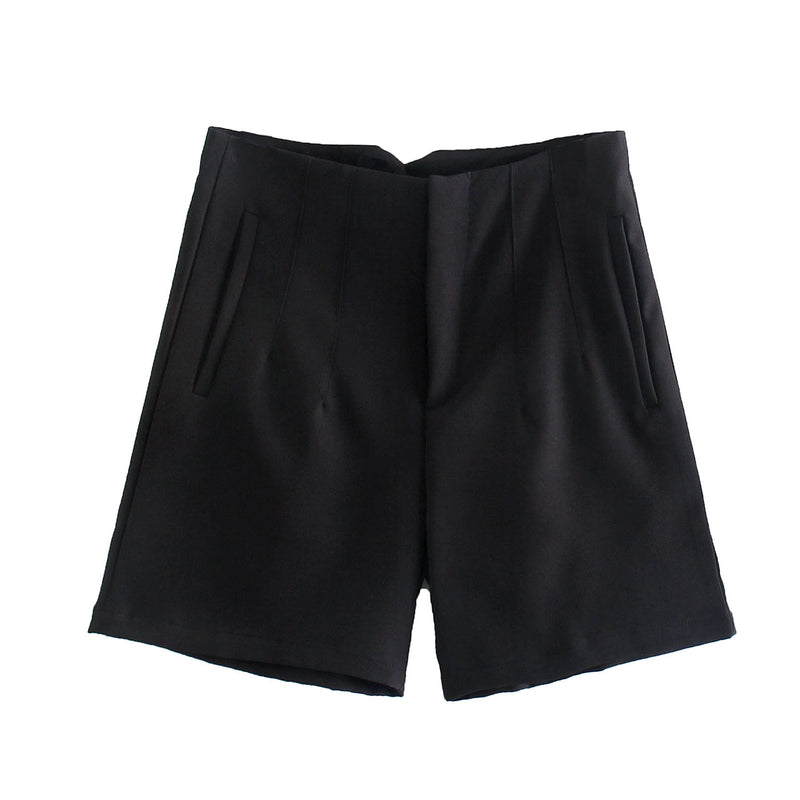 Temperament Simple High Waist Casual Shorts Women - WOMONA.COM