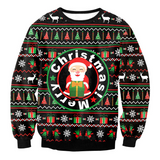 UGLY CHRISTMAS SWEATER Vacation Santa Elf Funny Womens - WOMONA.COM