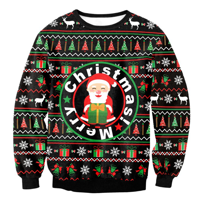 UGLY CHRISTMAS SWEATER Vacation Santa Elf Funny Womens - WOMONA.COM