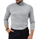 New High-elastic Turtleneck Knitted Cashmere Sweater - WOMONA.COM