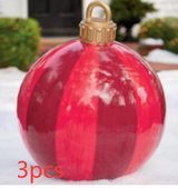 Christmas Ornament Ball Outdoor Pvc 60CM Inflatable Decorated Ball - WOMONA.COM