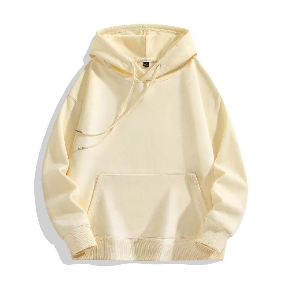 Heavy-duty Pure Cotton Hoodie With Plush Shoulder Loose Jacket - WOMONA.COM