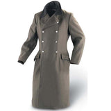 Men's Contrast Collar Woolen Long Coat - WOMONA.COM