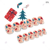 Christmas Cute Children Nails 24 Pieces Wearable - WOMONA.COM