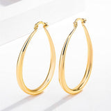 Geometric oval earrings - WOMONA.COM