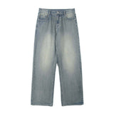 Men's Loose Ice Blue Trousers American Style - WOMONA.COM