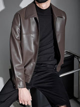 New Motorcycle Clothing Leather Coat - WOMONA.COM