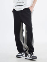 American Retro Side Gradient Black Jeans For Men - WOMONA.COM