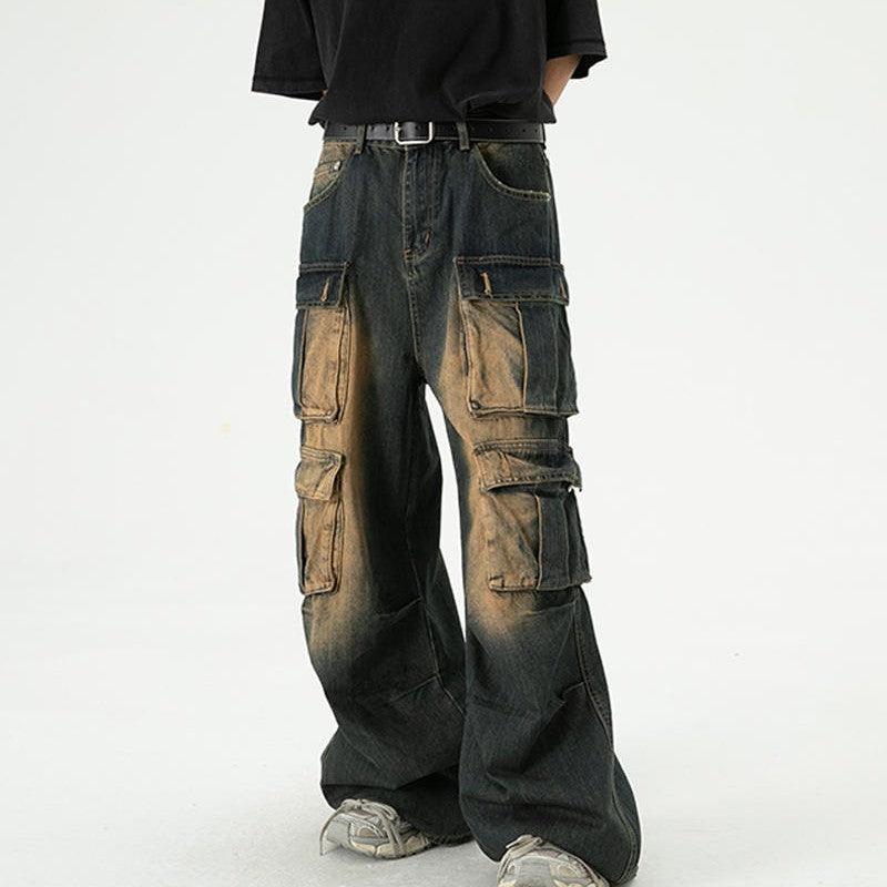 American Retro Washed All-matching Jeans - WOMONA.COM