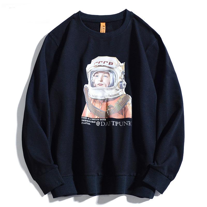 Men's loose Hong Kong style sweater - WOMONA.COM