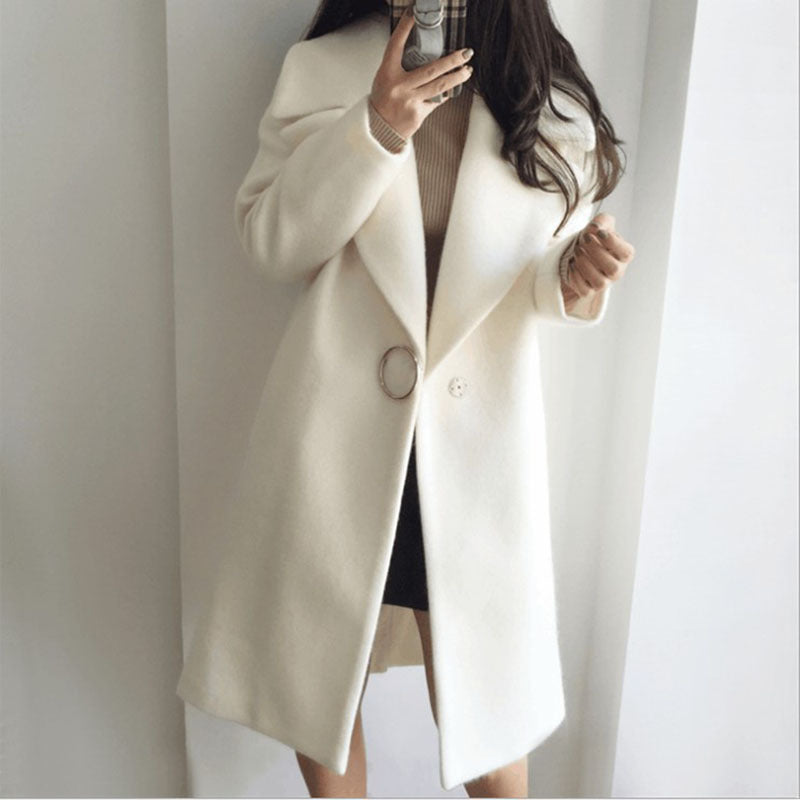 Women's Casual Thickened Loose Woolen Coat