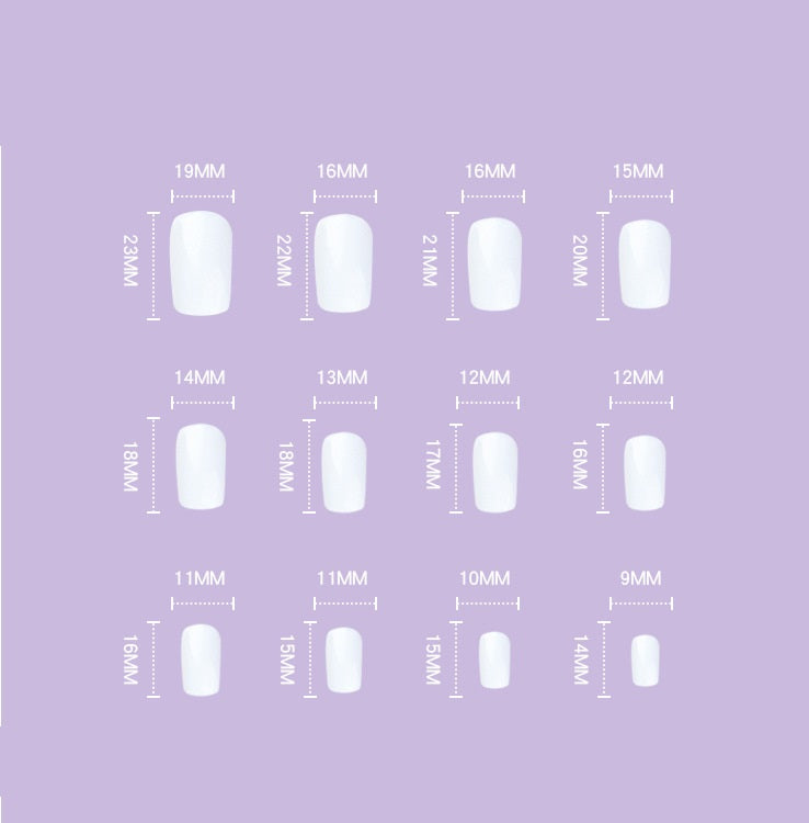 French Simplicity Short White Wear Finished Nail - WOMONA.COM