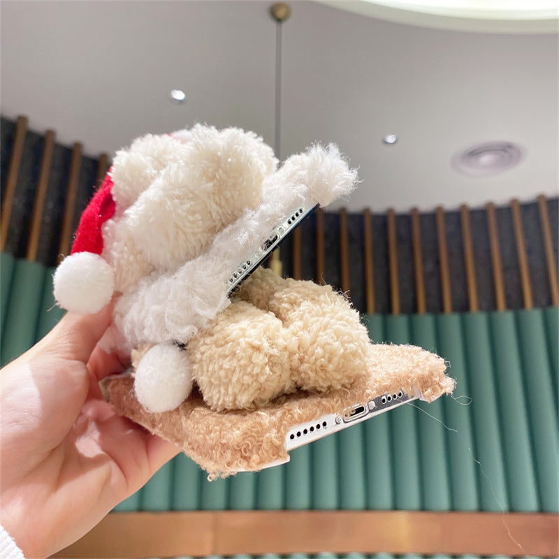 Christmas Bear Plush Mobile Phone Case - WOMONA.COM