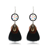 Feather popular celebrity earrings jewelry - WOMONA.COM