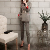 Tempered Plaid Suit - WOMONA.COM