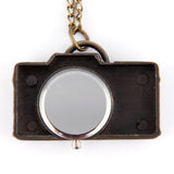 Vintage Small Camera Pocket Watch Necklace - WOMONA.COM