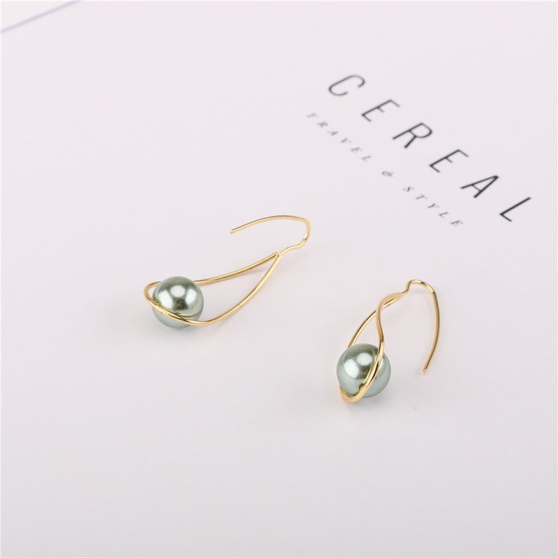 Korean Personalized Pearl Earrings - WOMONA.COM