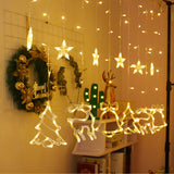 Christmas Curtain Shop Window Lights - WOMONA.COM