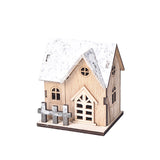 LED Luminous Wooden Christmas Small House - WOMONA.COM