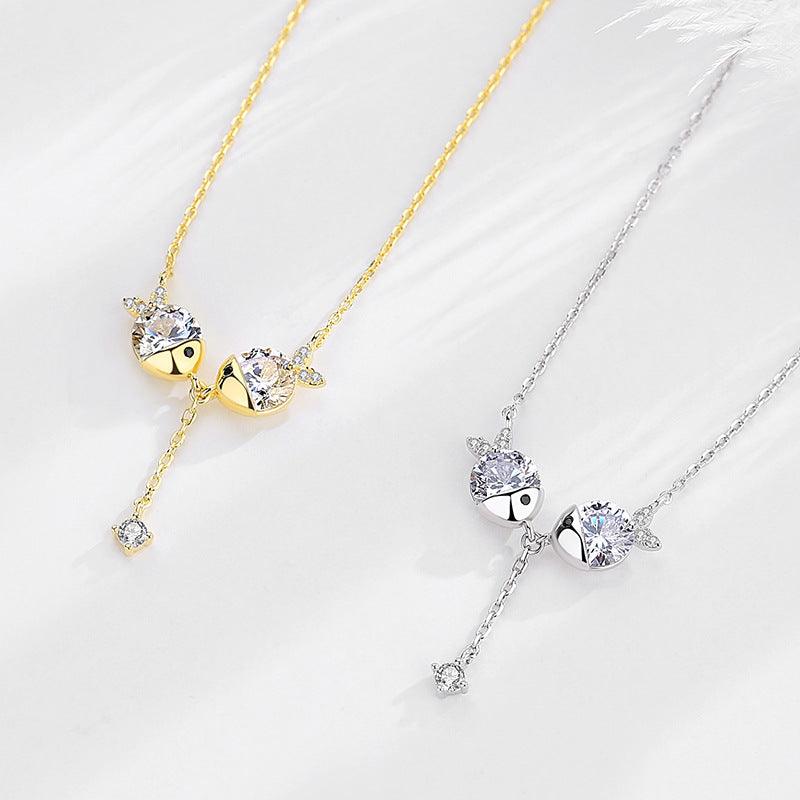 Cute Cubic Zirconia Pendant Necklace
