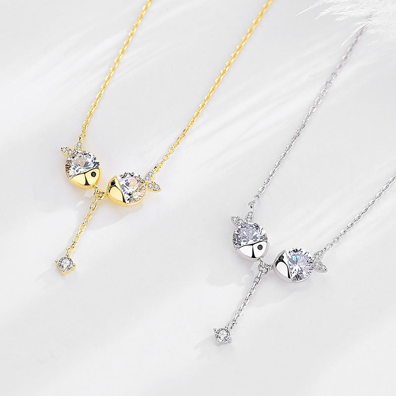 Cute necklace zircon - WOMONA.COM