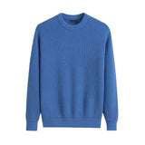 Men Long Sleeve Casual Round Neck Sweater - WOMONA.COM