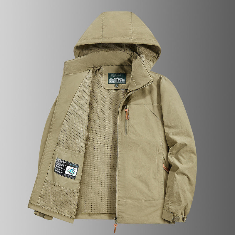 Men's Lightweight Hooded Utility Jacket - product view 1