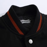 PU Leather Jacket Men's Letter Embroidery Baseball - WOMONA.COM